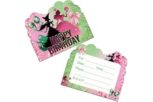 20PCS Wick-ed Birthday Party Invitation Cards, Wick-ed Birthday Party Supplies for Kids or Adults
