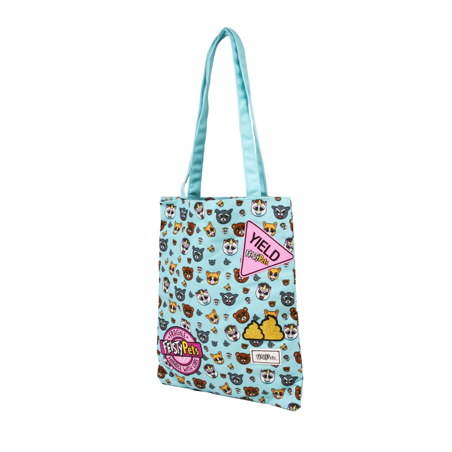 Feisty Pets Glenda Glitterpoop-Shopping Bag, Multicolour, 33 x 40 cm