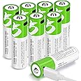 TEMIBATT Batteries AA Size 8 Pack, 1.5V 2600mwh Rechargeable Lithium lon AA Battery, Longer Lasting Li-ion USB AA for Toys, Remote Control，Blink Outdoor Camera