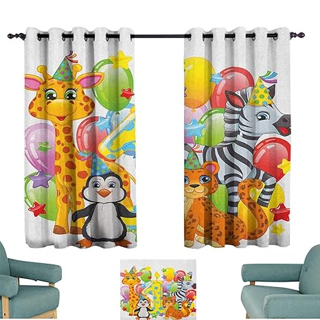 Amazon Com 1st Birthday Outdoor Curtains Kids Party With Baby
