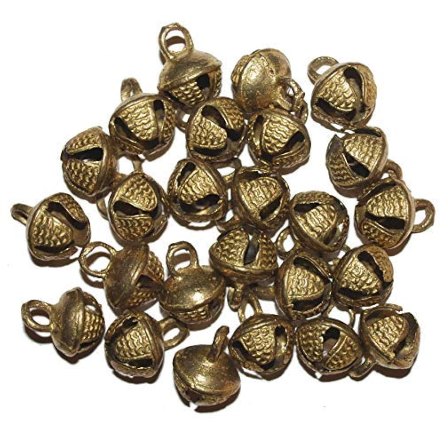 eSplanade 100 Pcs Indian Brass Anklets/Ghungroo Bells Loose Beads Belly-dance Music Classes Craft