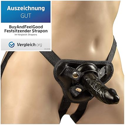 FESTSITZENDER Strap-On für Umschnalldildos inkl. SNAP-LOCK-SYSTEM - Leichtes Handling - inkl. SILICON DILDO