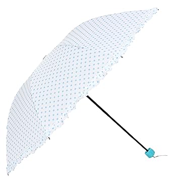 Umbrella mart 3 Fold Printed Umbrella (Blue, UR-5507)