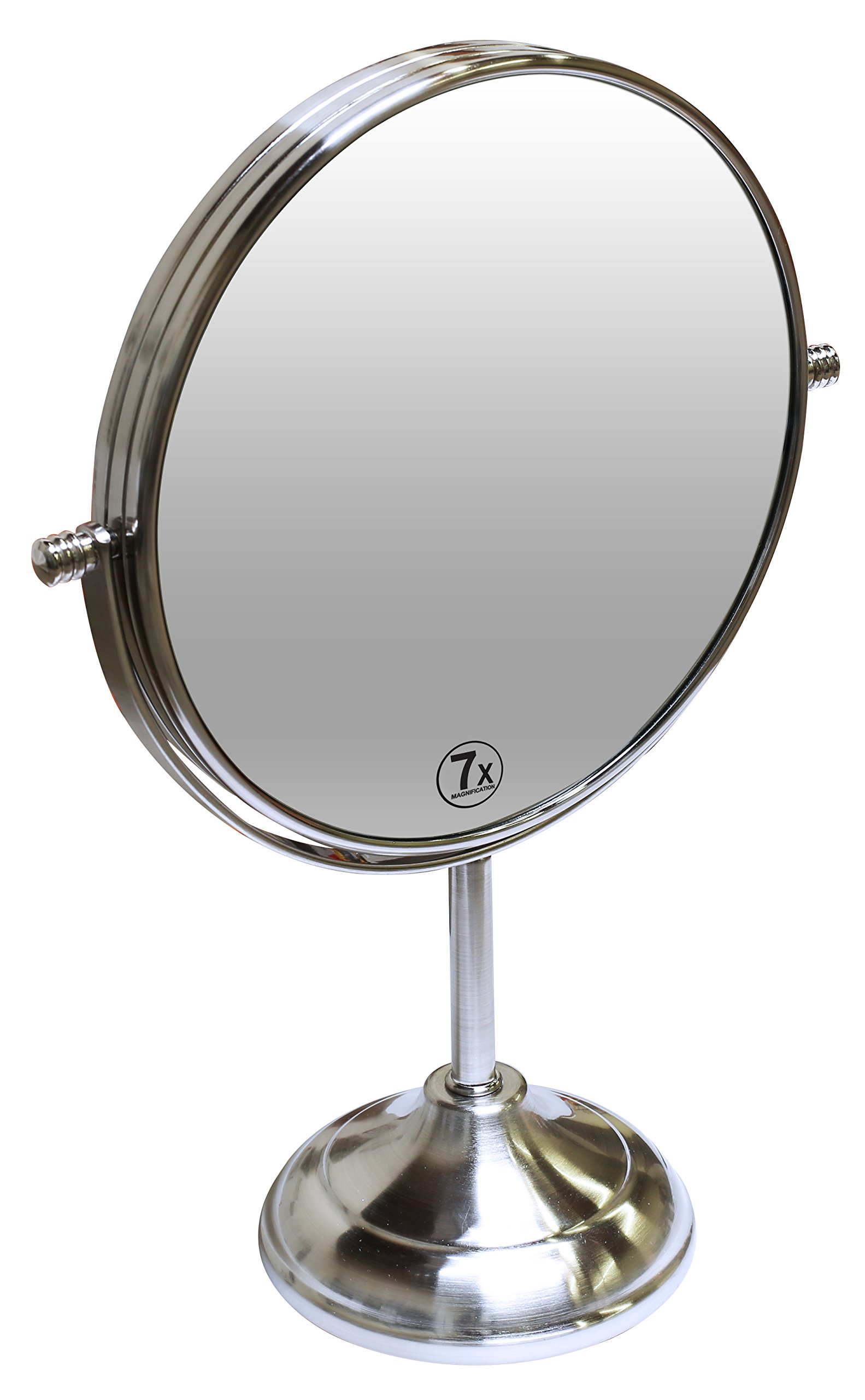 Decobros 8inch LARGE Tabletop Twosided Swivel Vanity Mirror with 7x