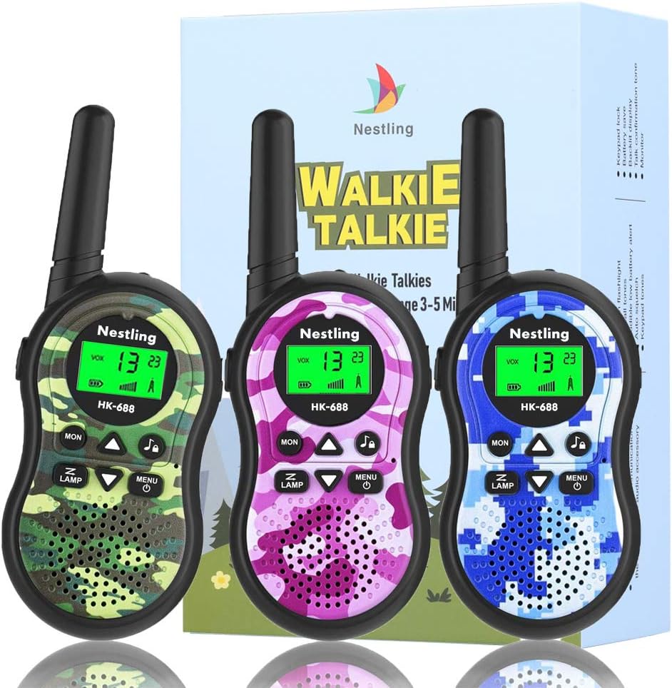 Nestling Walkie Talkies 3 Pack, Camo Exterior Vox Box Amazon.co.uk