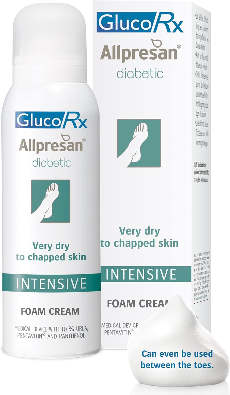 GlucoRx Allpresan Diabetic Foot Foam Cream Intensive 10% Urea Pentavitin