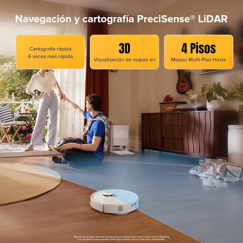 Qrevo S5V Robot Aspirador 12.000Pa de Succión, Blanco