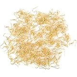 Gluckliy 1200 Stück Gold Farbe Ohrhaken Schmuck Zubehör für Ohrringe Machen