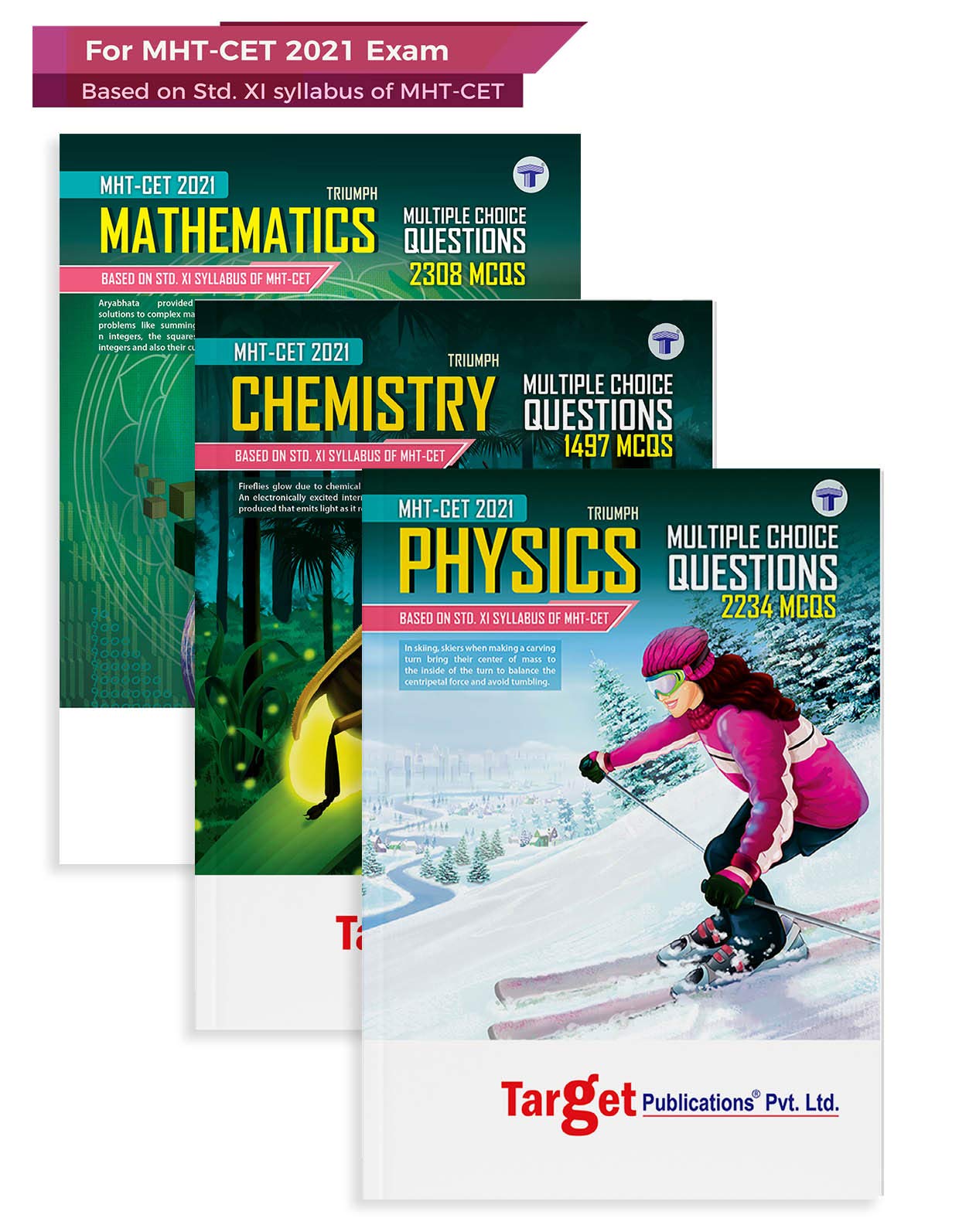 MHT-CET Triumph Physics, Chemistry and Maths (PCM) MCQ Books for 2021 Engineering and Pharmacy Entrance Exam | Based on relevant chapters of 11th Syllabus for Maharashtra State Board | Set of 3 Books