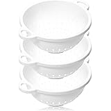 Chef Craft 5-Quart Colander 11" x 5" in Size, White, 3-Pack