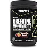 NutraBio Pure Micronized Creatine Monohydrate Powder Supplement,Paradise Punch,(300g)-Supports Bulk Muscle Energy, Recovery, and Strength-HPLC Tested Creatine Powder Supplement for Men and Women