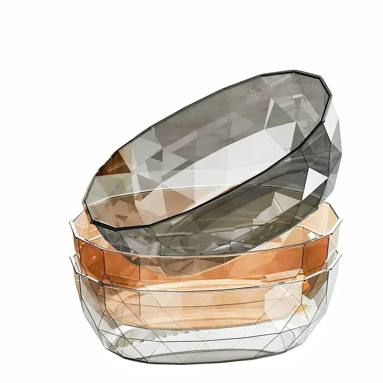 Photo 1 of AUTMORAN 3 Pack 200 oz,Clear & Reusable Acrylic Serving Bowls - Capable of serving salad, popcorn,chips,dips,and condiments. Used for Parties or Entertaining.