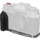SMALLRIG X-T30 III/X-T30 II/X-T30 L-Shape Grip for FUJIFILM Camera, Built-in Quick Release Plate for Arca, 1/4"-20 Holes, Ergonomic Silicone Handgrip,Shutter Button (Charcoal Silver) - 5665