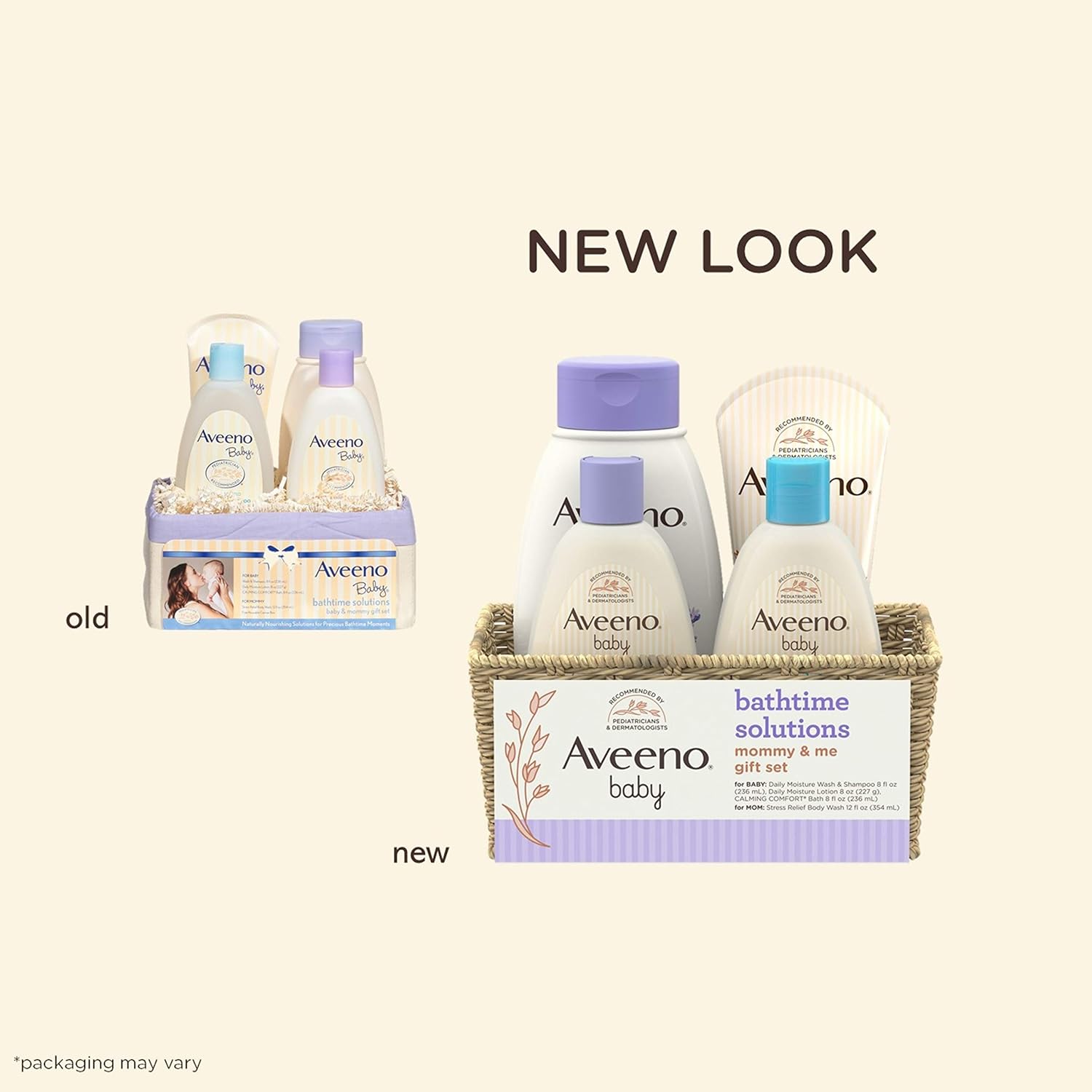 Aveeno Baby Mommy & Me Daily Bathtime Gift Set including Baby Wash & Shampoo, Calming Baby Bath & Wash, Baby Moisturizing Lotion & Stress Relief Body Wash for Mom, 4 Items: Health & Personal Care
