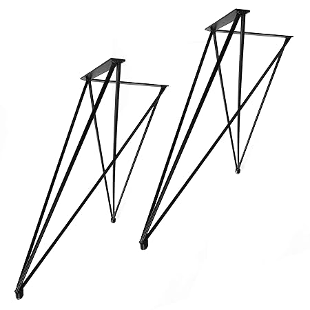 2x Natural Goods Berlin Tischgestell'X' Set Hairpin Legs Tischbeine |12mm Stahl | Esstisch, Schreibtisch, Bank, Couchtisch | 