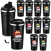 Skylety 10 Pcs Dumpster Fire Funny Tumbler 17oz Employee Appreciation Gift for Adult Coworker Office Desk Accessories, Positive Everything Is Fine Mug Bulk White Elephant Gift (Multicolor)