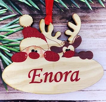 Gravure Events Décoration De Sapin En Bois Personnalisée Avec Votre Prénom Un Joli Cadeau Une Alternative à La Boule De Noël Traditionnelle En