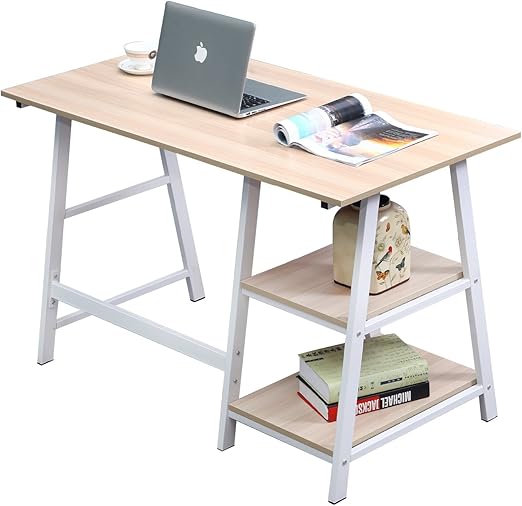 SogesHome 120 x 60 cm Computer Desk with Shelf Office Desks Computer