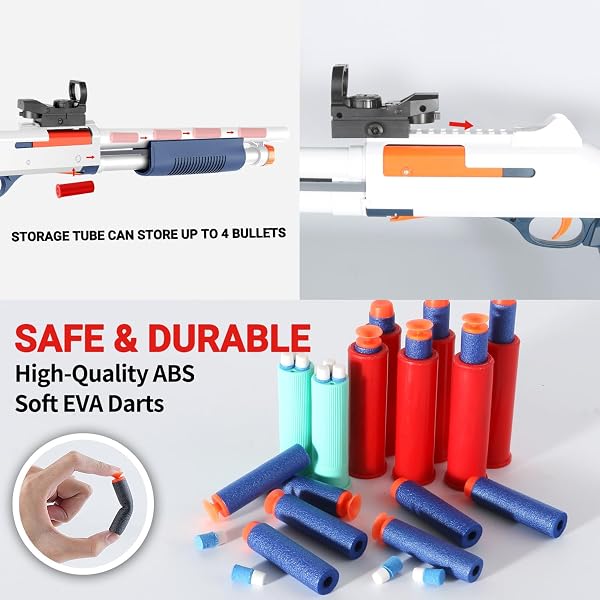 TOY GUN MODELS FOAM BLASTERS (33-INCH) SOFT BULLET SHOTGUN,EMPTY SHELL EJECTING DESIGN [WITH10 SHELL 40 SOFT DARTS] PERFECT FOR INDOOR AND OUTDOOR PLAY