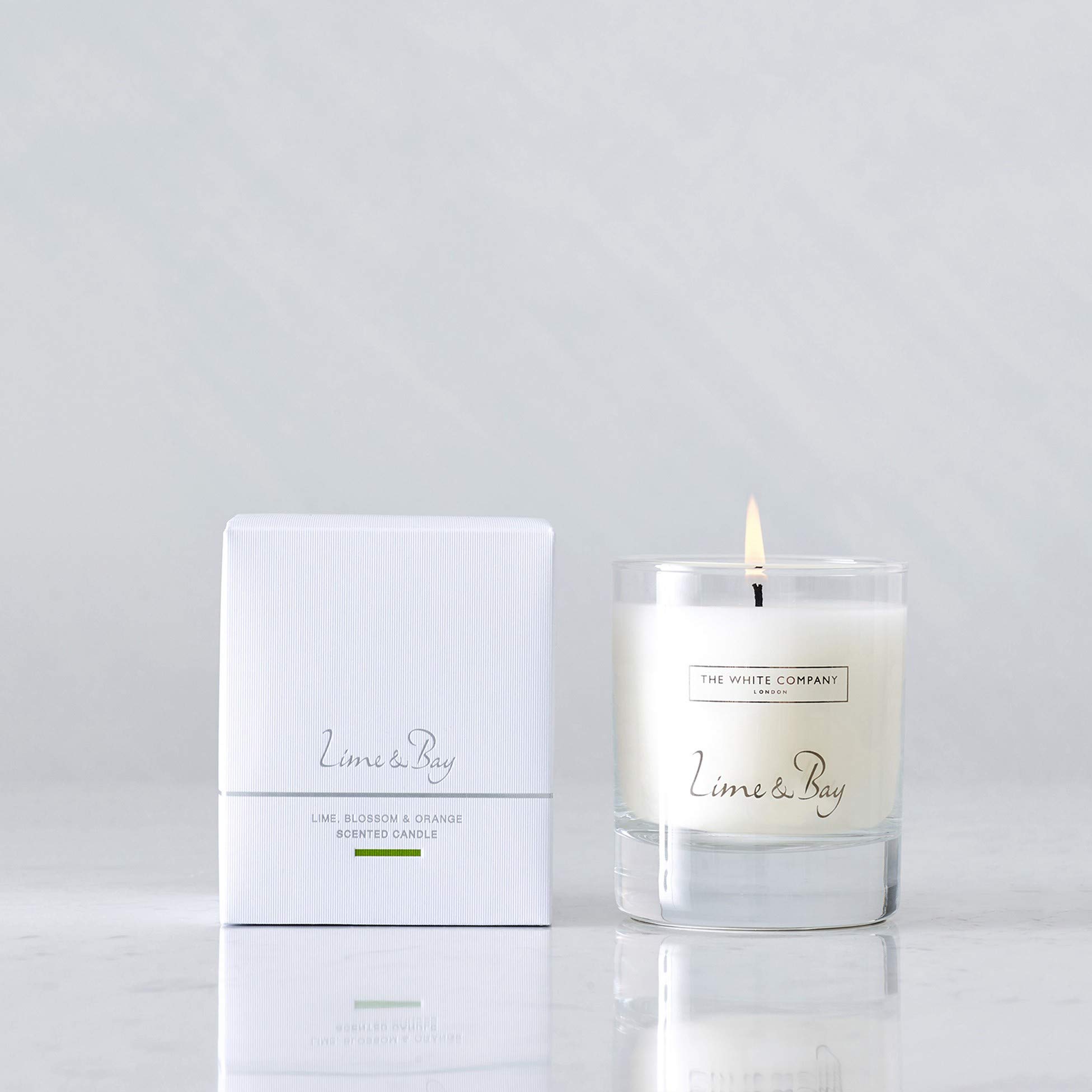 The White Company Lime & Bay Signature Candle