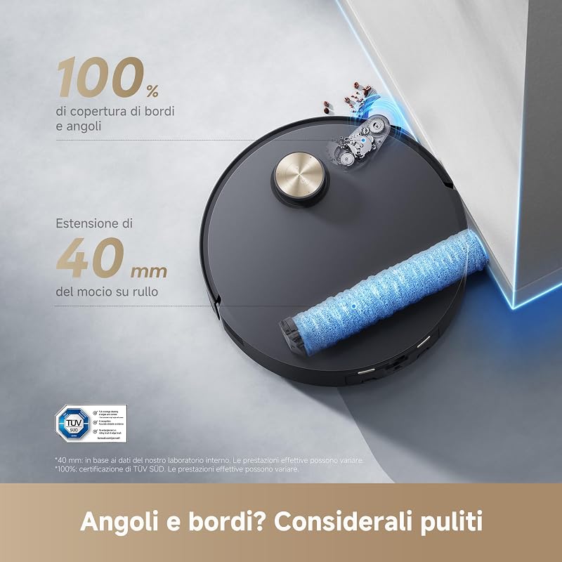 Aqua10 Roller Robot Aspirapolvere, Aspirazione 30.000 Pa
