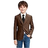 TAMIFLY Boys Corduroy Suit Jacket Slim Fit 2 Button Kids Casual Blazer Vintage Winter Corduroy Sport Coat for Boy
