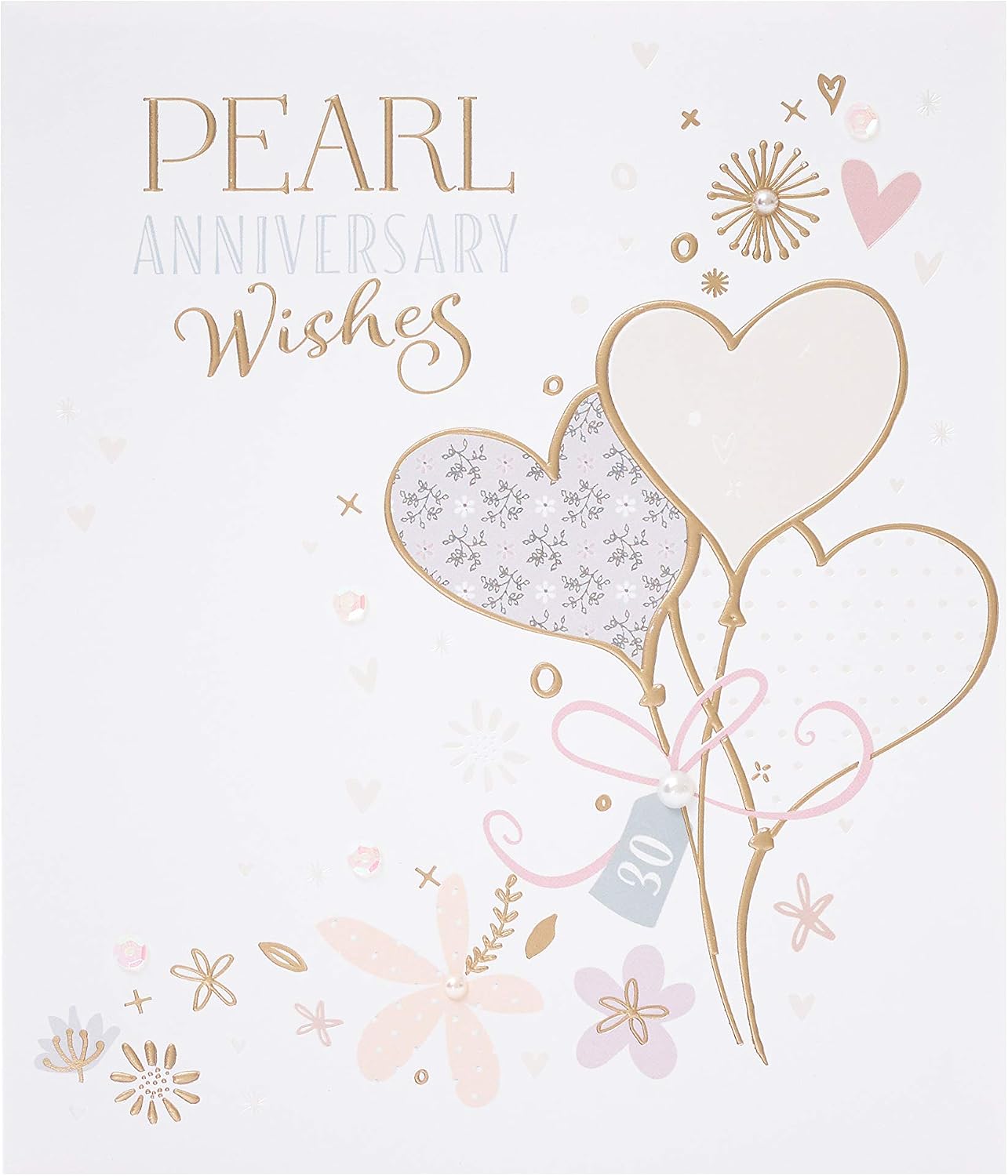 30th Anniversary Card To You Both On Your Anniversary Card Wedding  Anniversary Card. Pearl Anniversary Card dexis-iberica Anniversary Cards  Paper & Party Supplies