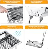 Uten Stainless Steel Large Folding Portable Charcoal BBQ Grill Outdoor view 2