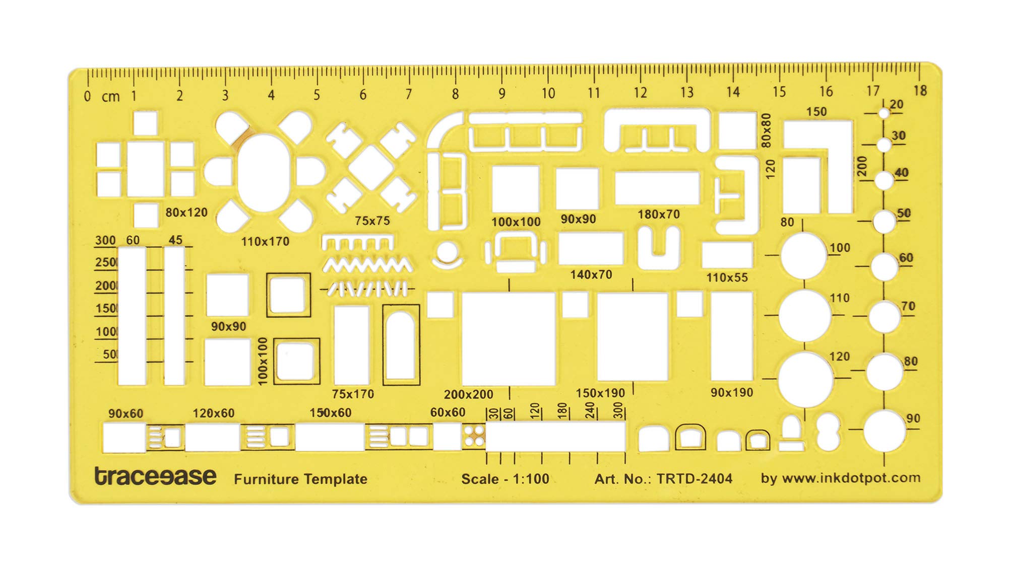 Traceease House Interior Plan Design & Furniture Templates for Kitchen/Bed/Bath,Drafting Tools-Furniture Stencils