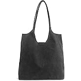 Soft Faux Suede Tote Bag for Women - Magnetic Closure Hobo Handbag, Casual Vegan Leather Purse​