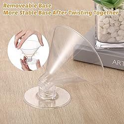 Yinkin 100 Pcs 5 oz Plastic Martini Glasses