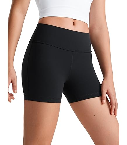 thumbnail interactive-video image 1 of Hotfiary Girls' Athletic Shorts - High Waisted Running Shorts With Pockets, For Sports, Gym, Soccer (Ages 5-14) 1 of 9