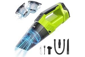 Nismile Handheld Vacuum Cordless Car Vacuum Cleaner with LED Light, 9000Pa Strong Suction Dust Buster Hand Vacuum, Wet Dry Hand Vacuum Cordless Rechargeable Hand Held Vacuuming for Home Car Office