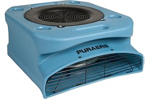 PURAERO Low Profile Air Mover Carpet Dryer Blower Floor Fan | 1/4 HP 1,100 CFM | for Crawlspaces, Attics, Basements, Bathroom