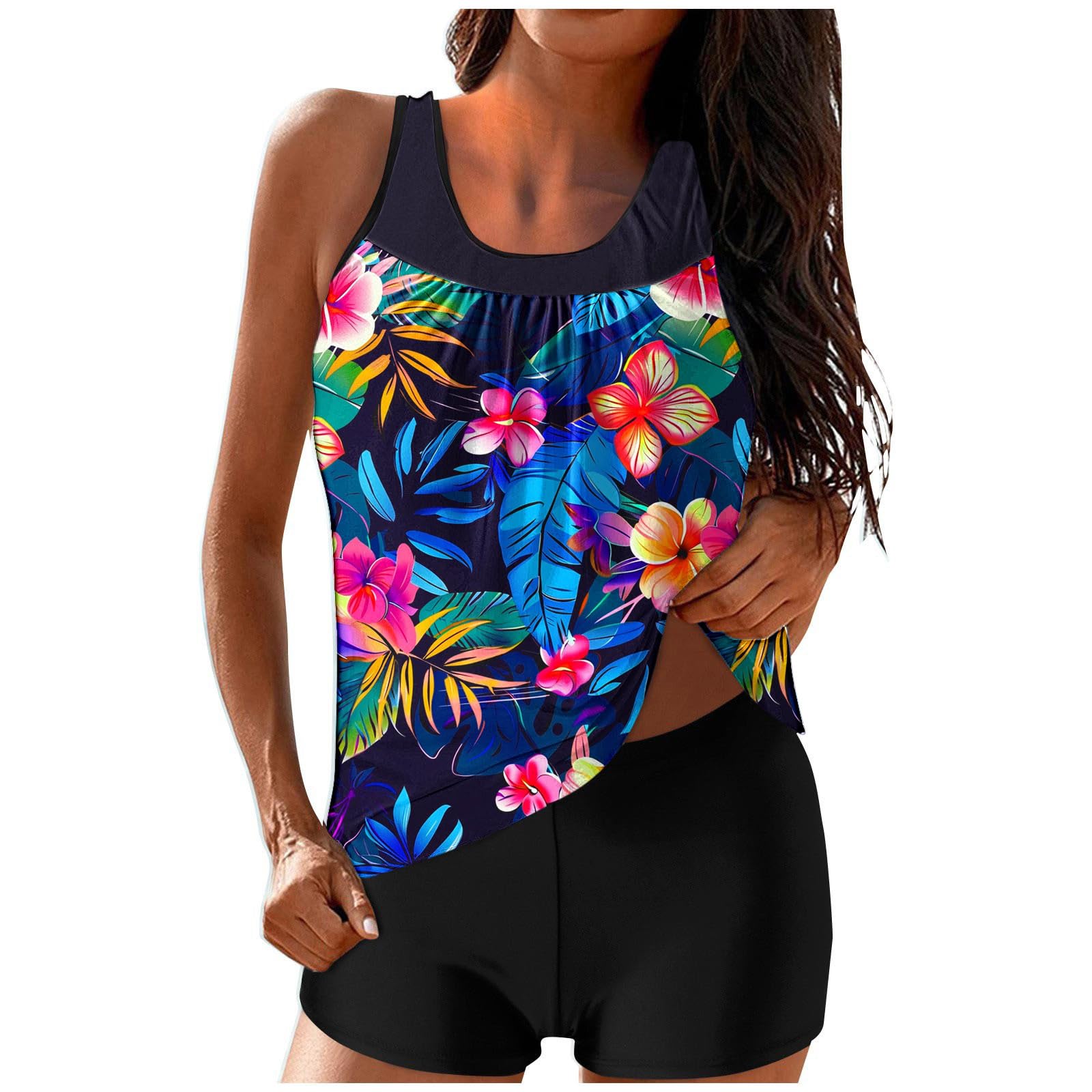 Tankini Swimsuits for Women Tummy Control Blouson