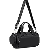 Mini Gym Bag for Women Girls Cute Small Duffle Bag 12'' with Multifunctional Pockets Workout Sport Bags Dance,Fitness,Yoga (Black)