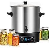 24.5QT Electric Water Bath Canner &ndash; Digital LCD Adjustable 86-212&deg;F Timer | Large-capacity digital electric canner with LCD display and adjustable temp for canning jams sauces pickles soups or homemade
