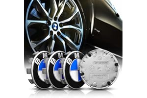 AOOBLE 4pcs 68mm Blue Wheel Center Caps Center Covers