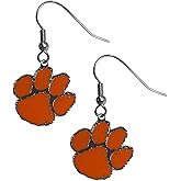 NCAA Siskiyou Sports Womens Clemson Tigers Chrome Dangle Earrings One Size Team Colors