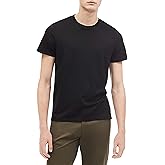 Calvin Klein Men's Short Sleeve Crew Neck Jersey Tee Shirt, Black, X-Small