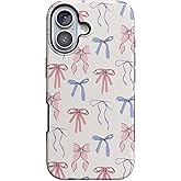 Casely iPhone 17 Case | Coquette Girlie | Pastel Bows | Bold Protective Design | Compatible with MagSafe