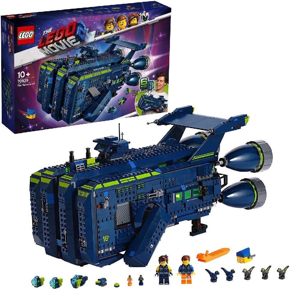 LEGO MOVIE 2 70839 The Rexcelsior! Rex and Emmet's Spaceship Set including 5 Dinosaur Microfigures, Multicolor