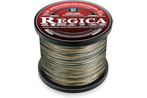 Regica Braided Fishing Line - Abrasion Resistant, Zero Stretch, Ultra-Thin Diameter, Super Strong - 4 Strand 8 Strand, 6lb-100lb, 150/300/500 Yards for Saltwater or Freshwater, Colored Braid Line