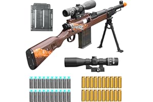 Bsyzyani Shell ejecting Kids with Foam Fake Shotgun Soft Bullet Toy Gun and for Realistic Dart Blaster Shooting Games Boys Birthday for Age8 9 10 12+ Year Old Kid Gift with Scope Sniper Rifle (Grain)