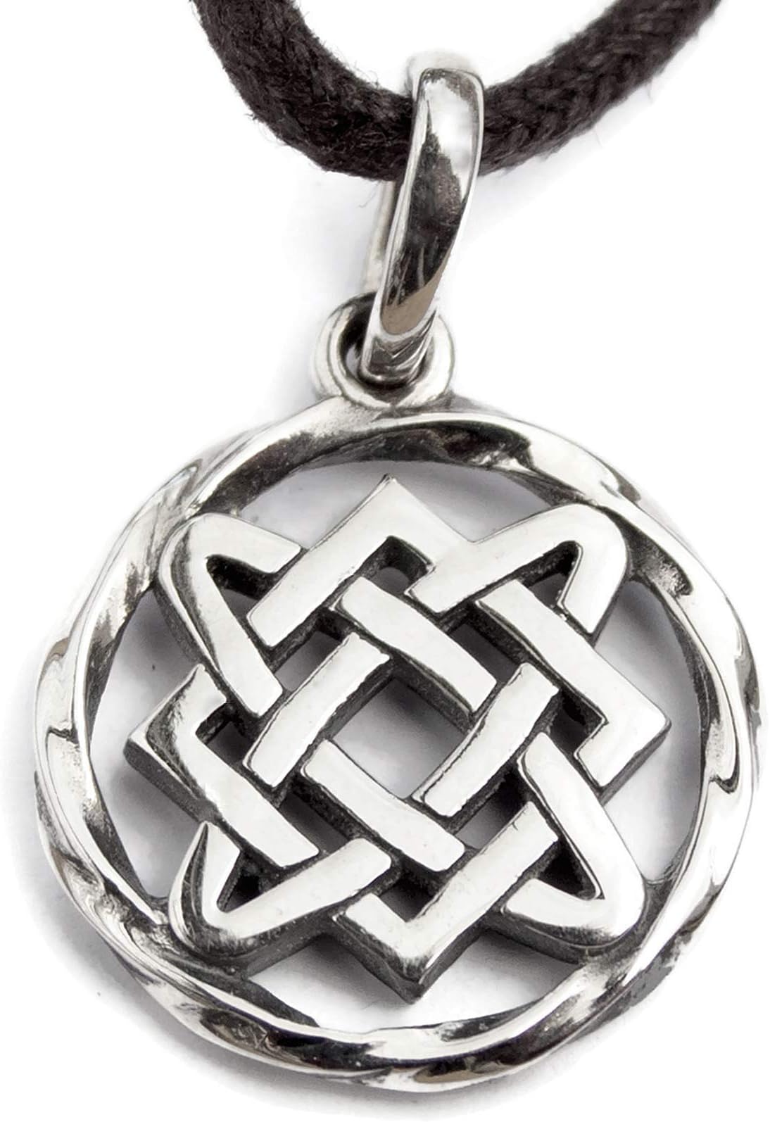 Celtic Infinity Knot Pendant Necklace Sterling Silver 925 Irish Endless Eternity Knot Charm Wiccan Pagan Norse Jewelry for Women Protective Amulet