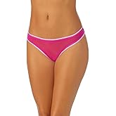 OnGossamer Womens Mesh Hip Thong Panties - Rose Violet, X-Small/Small