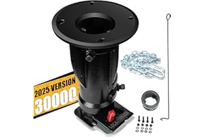 C5G1216 5th Wheel to Gooseneck Hitch Adapter - Cushioned Converter with 12"-16" Adjustable Height, 30,000 lbs GVW Capacity, 4