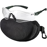xaegistac Shooting Glasses Anti-fog Shooting Range Eye Protection, Adjustable Safety Glasses with Zipper Hard Case