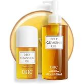 DHC Deep Cleansing Oil, Makeup Remover, Gentle Oil Cleanser, 6.7oz + 1oz | Facial Cleansing Oil, Blackhead Remover, Cleanses without Clogging Pores, Residue-Free, Fragrance and Colorant Free