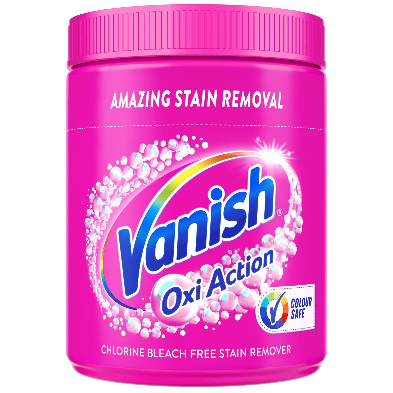 Vanish Oxi Action Colour Safe Stain Remover Powder for Clothes 1Kg, 1st Time Amazing Stain Removal Even In 30°C Cold Wash, Lifts Tough Stains, Chlorine-Free Formula, Safe On Everyday Fabrics